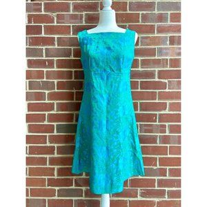 Handmade Turquoise Floral Dress
